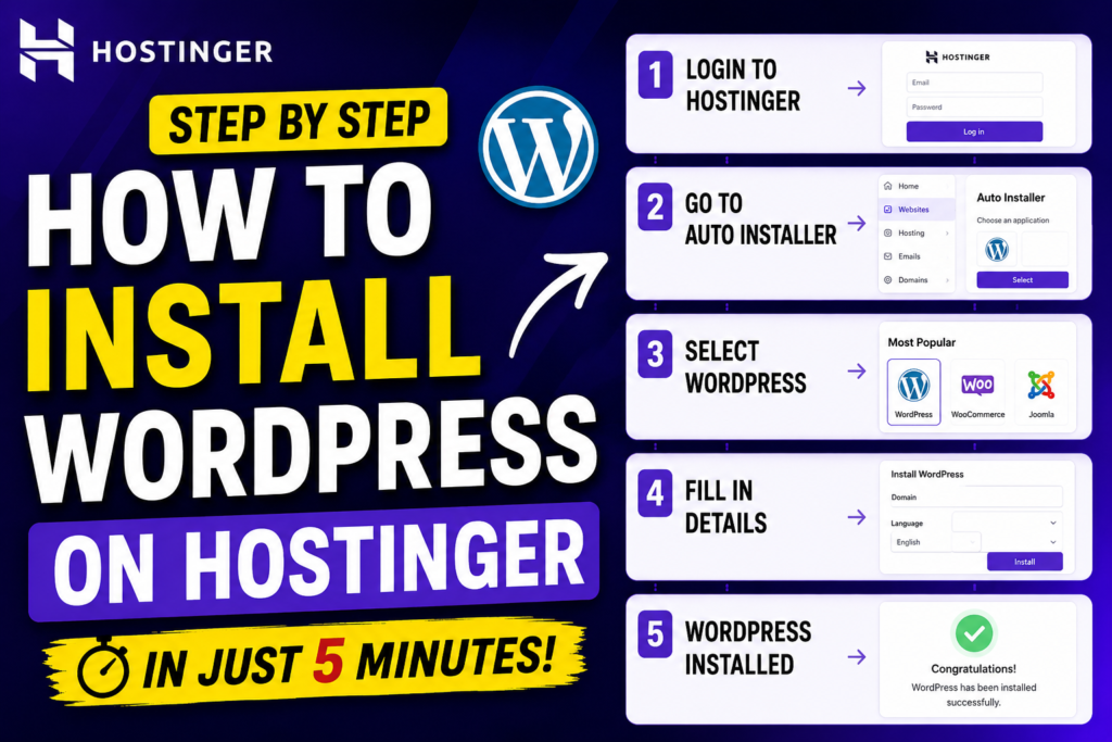 How to Install WordPress on Hostinger: Step-by-Step Guide