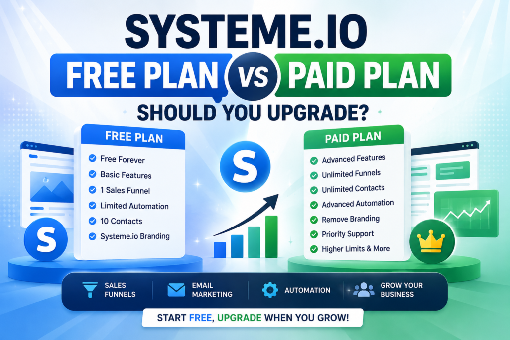 Systeme.io Free Plan vs Paid Plan-Should You Upgrade?