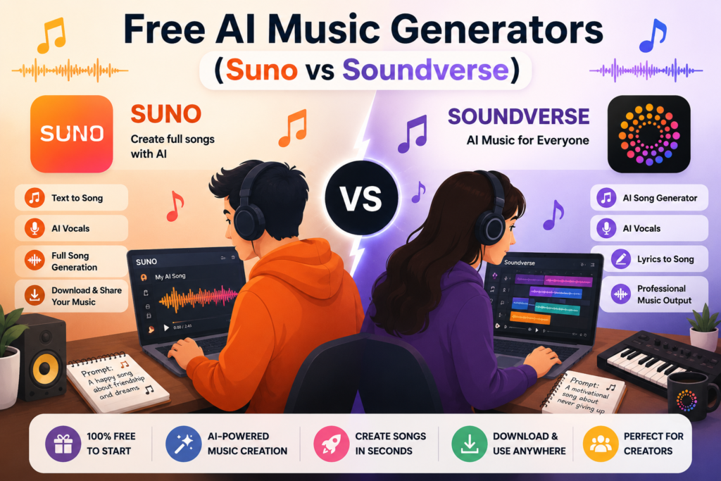 Soundverse ai vs suno ai