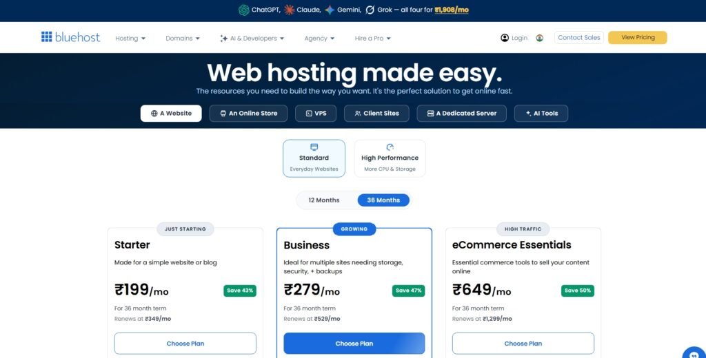 bluehost  host web 
hostine
